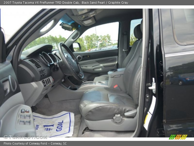 Black Sand Pearl / Graphite Gray 2007 Toyota Tacoma V6 PreRunner TRD Double Cab