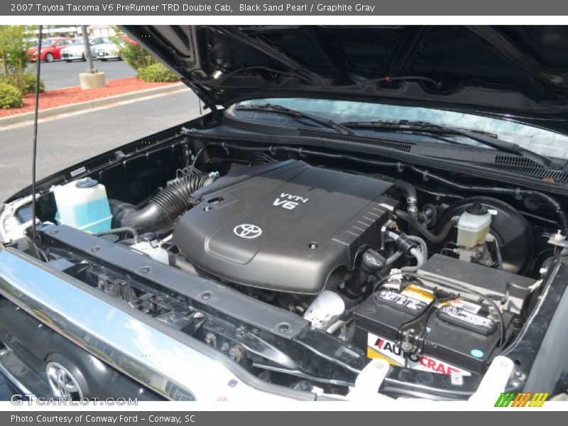 Black Sand Pearl / Graphite Gray 2007 Toyota Tacoma V6 PreRunner TRD Double Cab