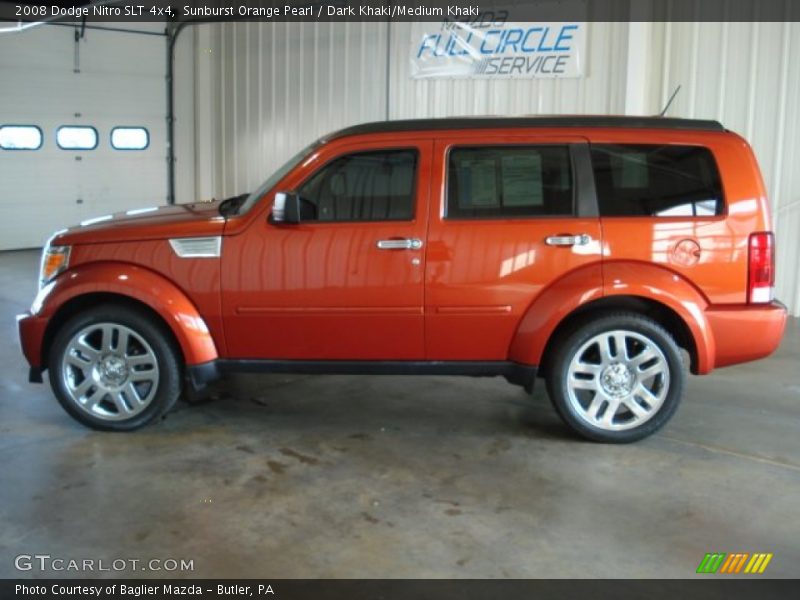 Sunburst Orange Pearl / Dark Khaki/Medium Khaki 2008 Dodge Nitro SLT 4x4
