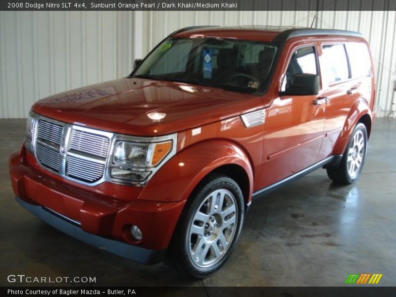 Sunburst Orange Pearl / Dark Khaki/Medium Khaki 2008 Dodge Nitro SLT 4x4