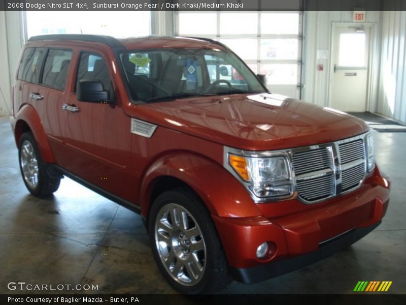 Sunburst Orange Pearl / Dark Khaki/Medium Khaki 2008 Dodge Nitro SLT 4x4