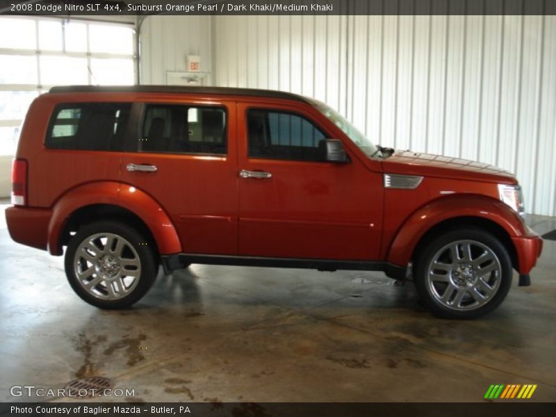 Sunburst Orange Pearl / Dark Khaki/Medium Khaki 2008 Dodge Nitro SLT 4x4