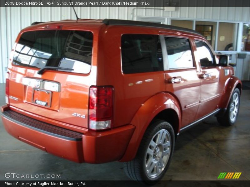 Sunburst Orange Pearl / Dark Khaki/Medium Khaki 2008 Dodge Nitro SLT 4x4