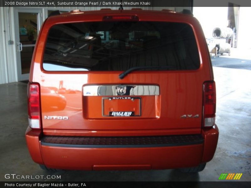 Sunburst Orange Pearl / Dark Khaki/Medium Khaki 2008 Dodge Nitro SLT 4x4