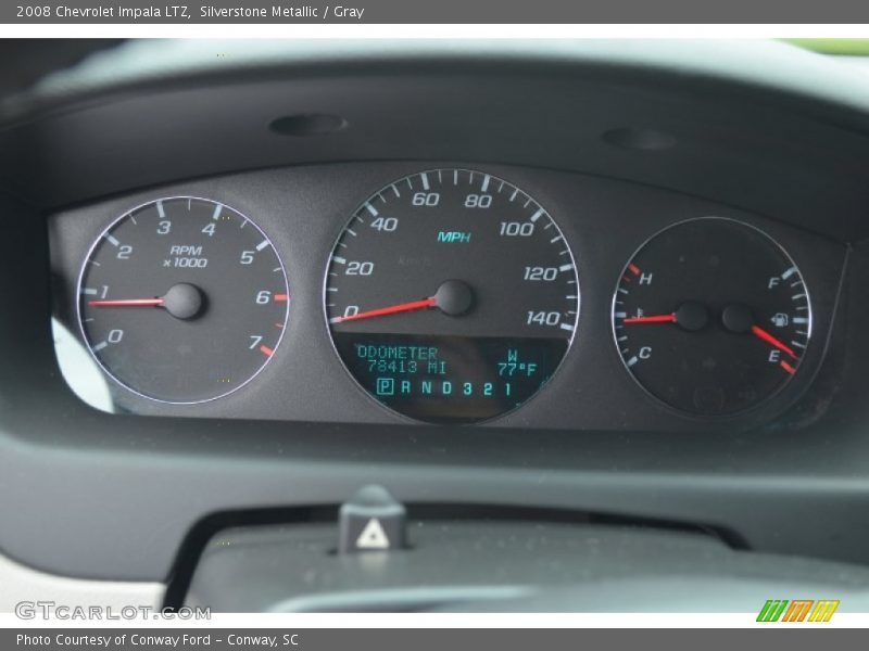 Silverstone Metallic / Gray 2008 Chevrolet Impala LTZ