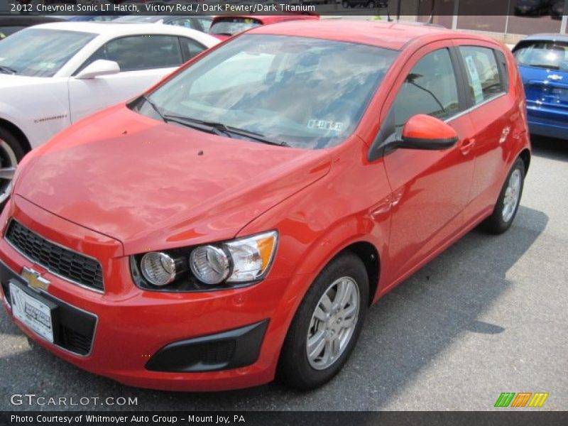Victory Red / Dark Pewter/Dark Titanium 2012 Chevrolet Sonic LT Hatch