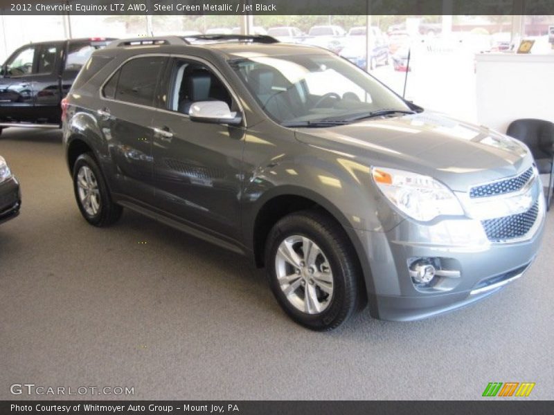 Steel Green Metallic / Jet Black 2012 Chevrolet Equinox LTZ AWD