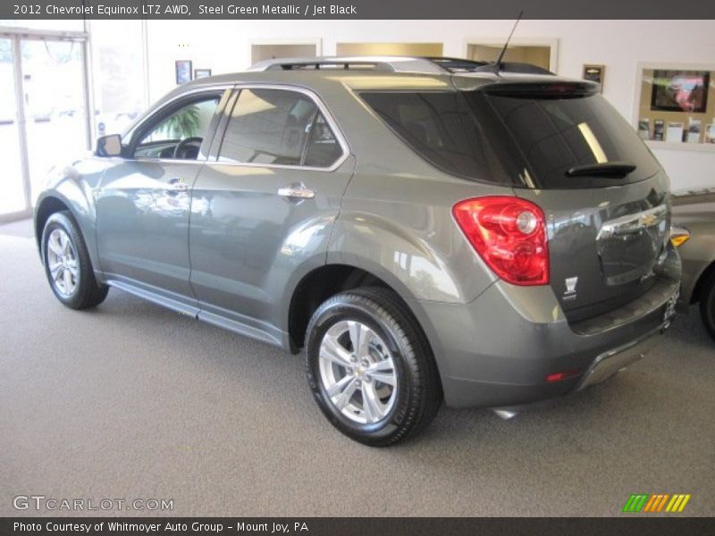 Steel Green Metallic / Jet Black 2012 Chevrolet Equinox LTZ AWD