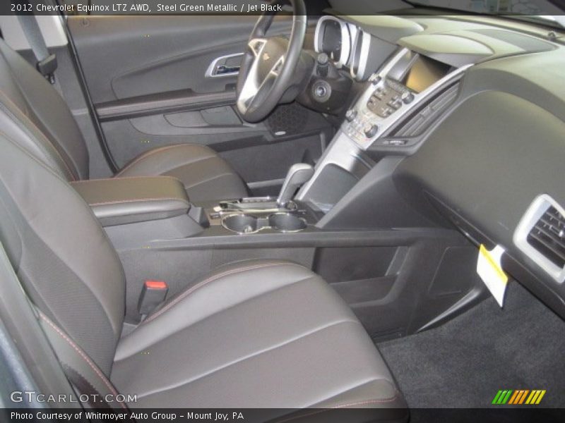 Steel Green Metallic / Jet Black 2012 Chevrolet Equinox LTZ AWD