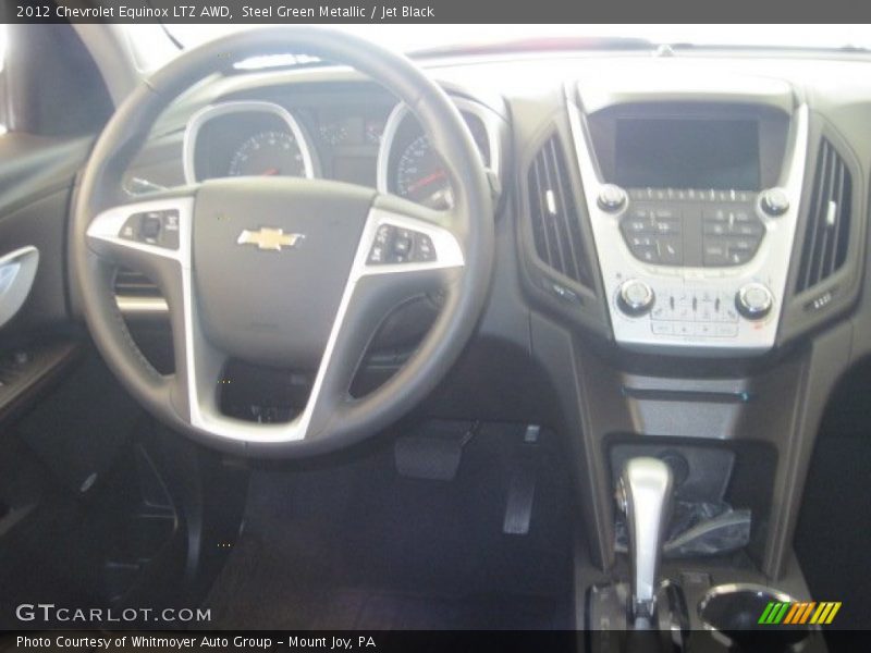 Steel Green Metallic / Jet Black 2012 Chevrolet Equinox LTZ AWD
