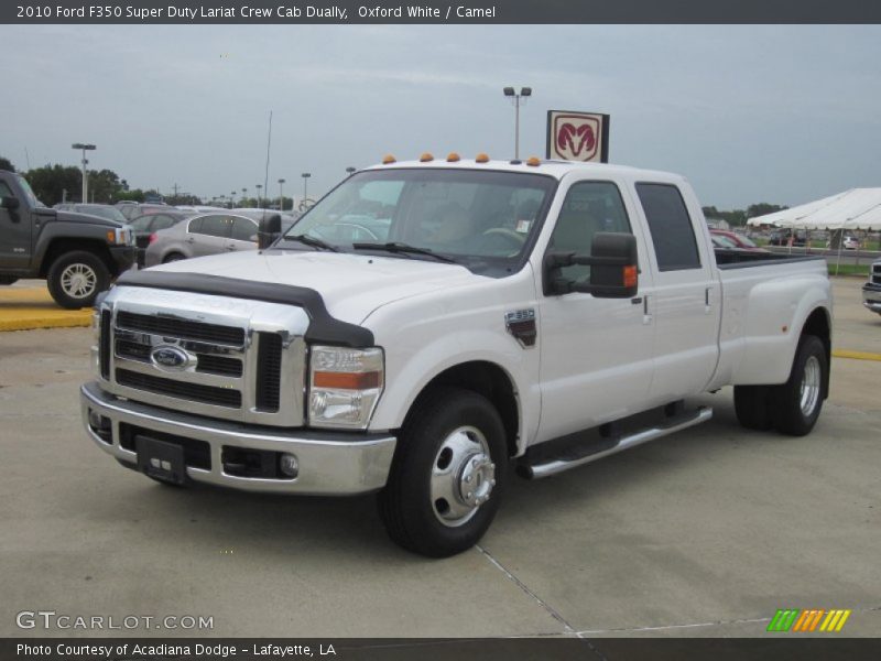 Oxford White / Camel 2010 Ford F350 Super Duty Lariat Crew Cab Dually
