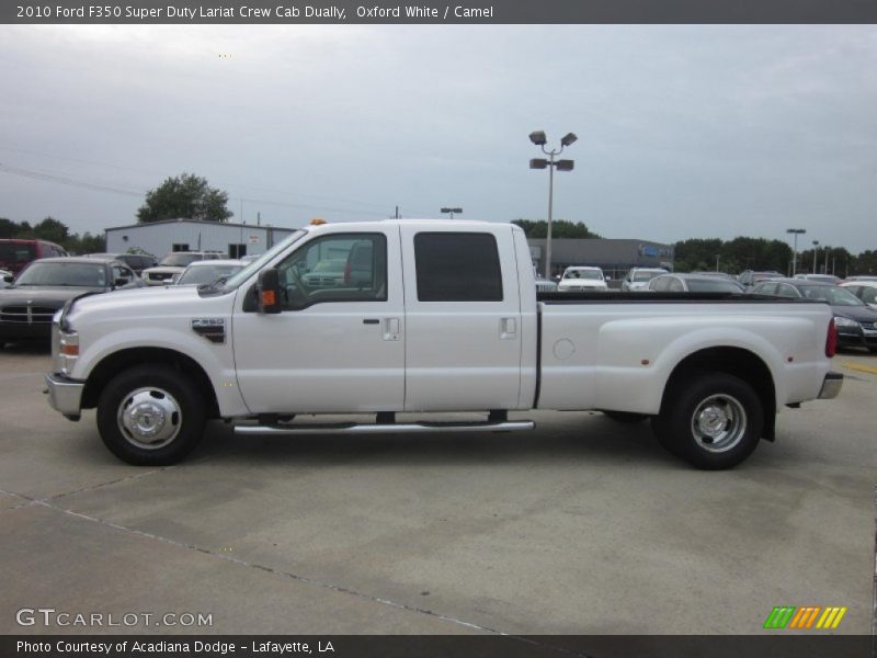 Oxford White / Camel 2010 Ford F350 Super Duty Lariat Crew Cab Dually