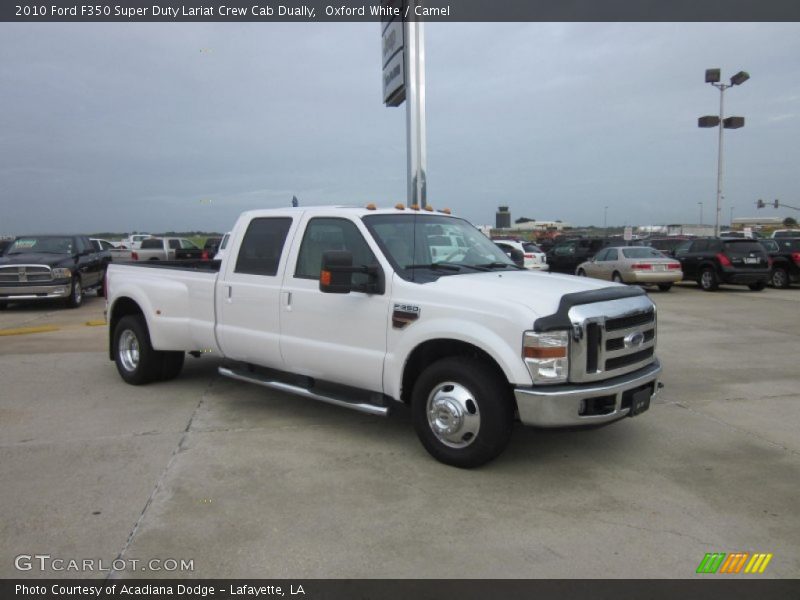 Oxford White / Camel 2010 Ford F350 Super Duty Lariat Crew Cab Dually