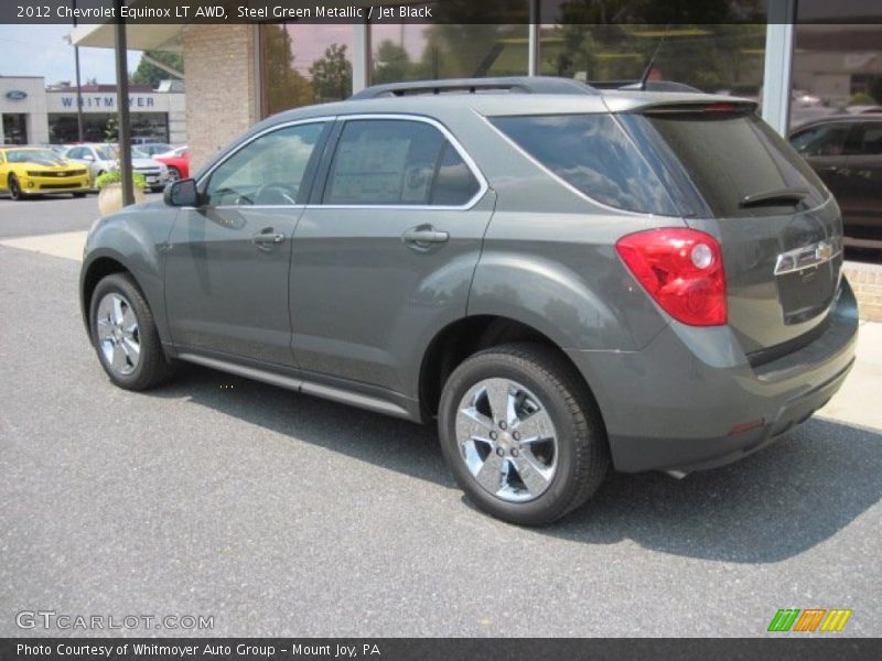 Steel Green Metallic / Jet Black 2012 Chevrolet Equinox LT AWD