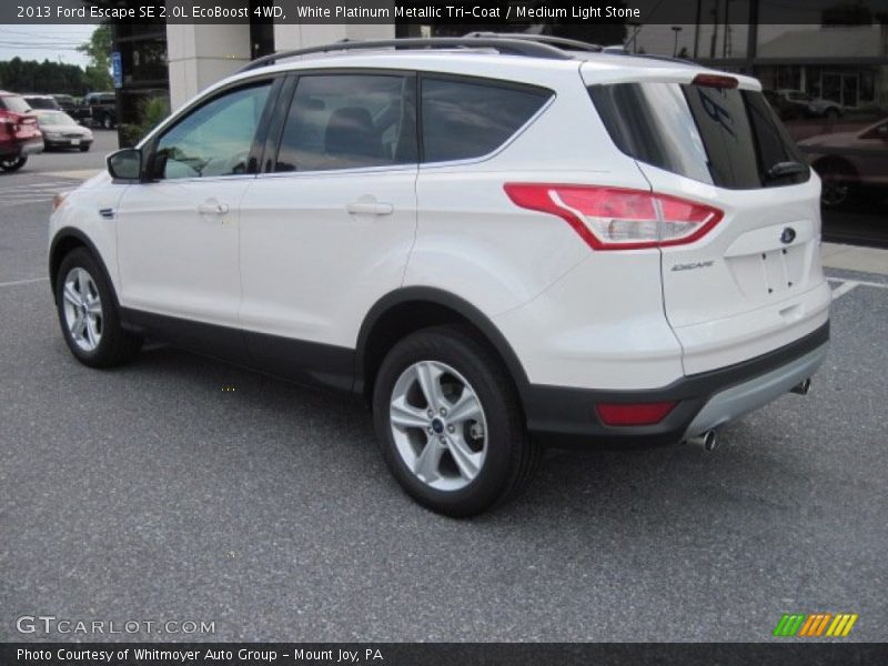 White Platinum Metallic Tri-Coat / Medium Light Stone 2013 Ford Escape SE 2.0L EcoBoost 4WD