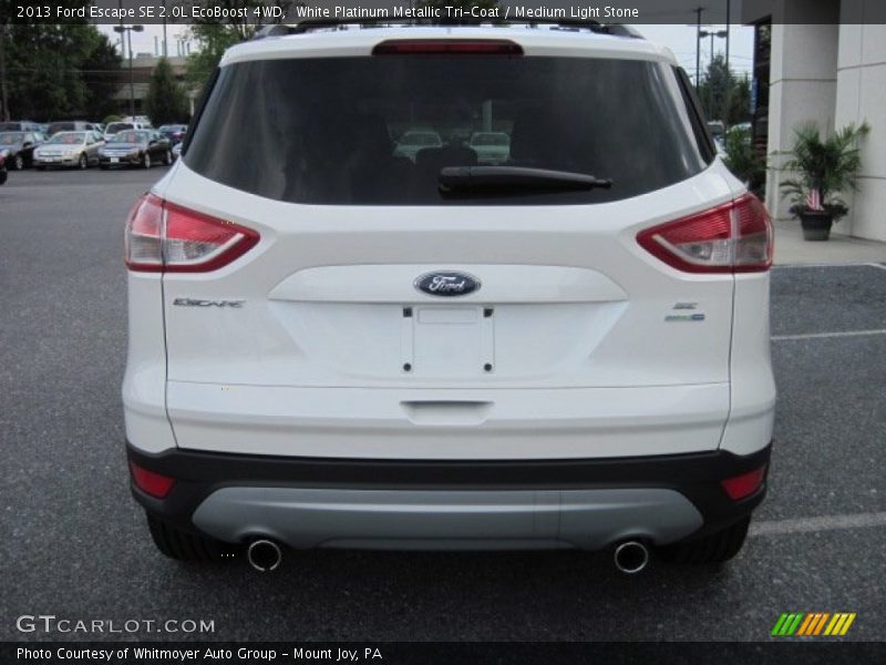 White Platinum Metallic Tri-Coat / Medium Light Stone 2013 Ford Escape SE 2.0L EcoBoost 4WD