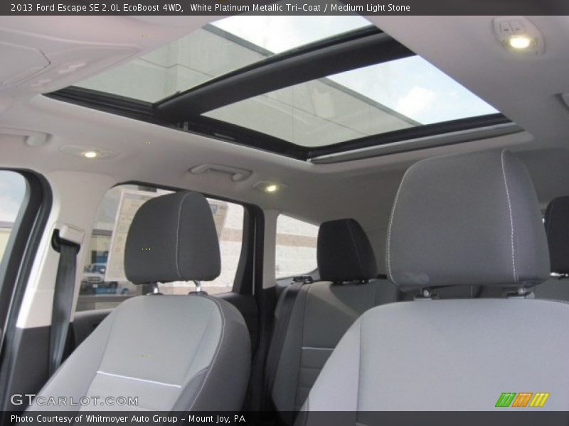 White Platinum Metallic Tri-Coat / Medium Light Stone 2013 Ford Escape SE 2.0L EcoBoost 4WD