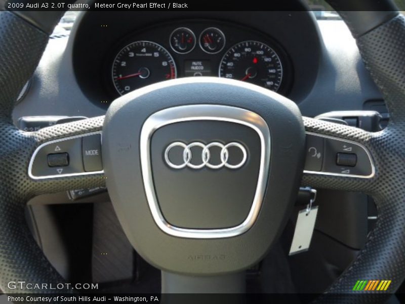 Meteor Grey Pearl Effect / Black 2009 Audi A3 2.0T quattro