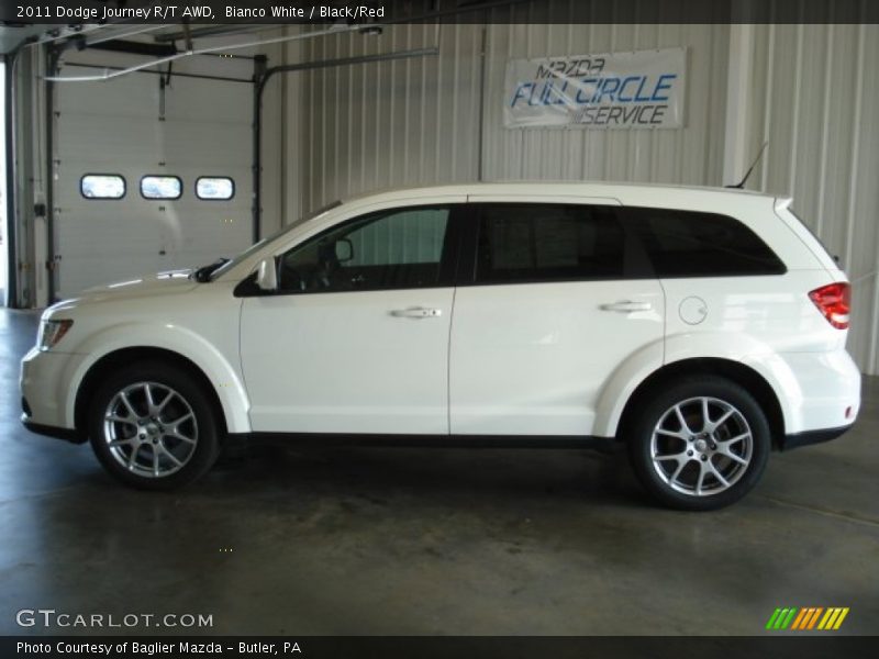 Bianco White / Black/Red 2011 Dodge Journey R/T AWD