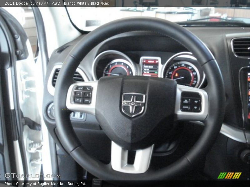 Bianco White / Black/Red 2011 Dodge Journey R/T AWD