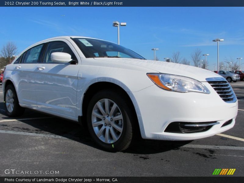 Bright White / Black/Light Frost 2012 Chrysler 200 Touring Sedan