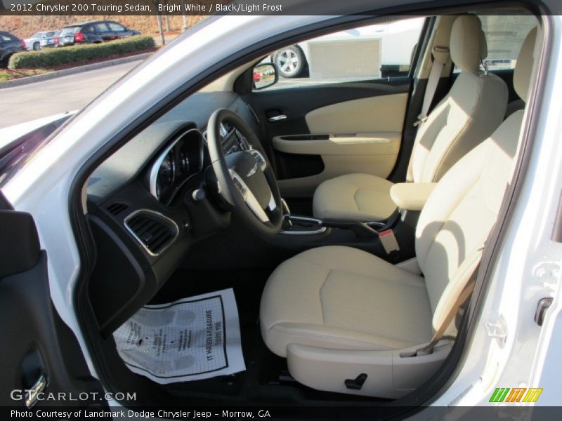 Bright White / Black/Light Frost 2012 Chrysler 200 Touring Sedan