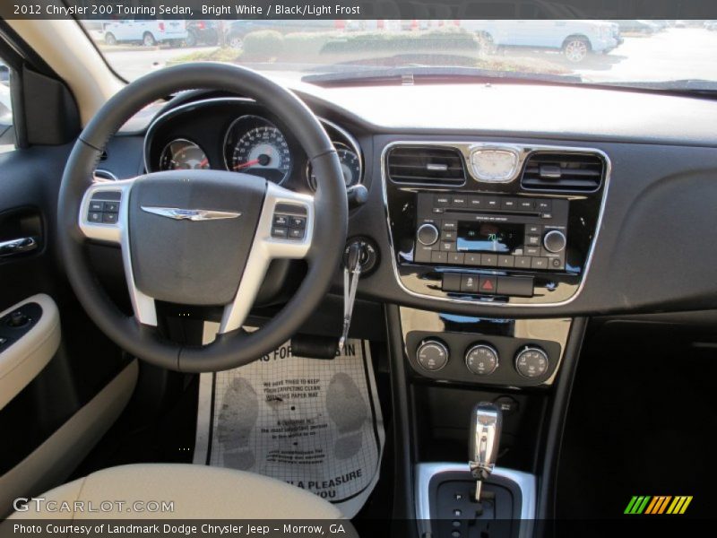 Bright White / Black/Light Frost 2012 Chrysler 200 Touring Sedan