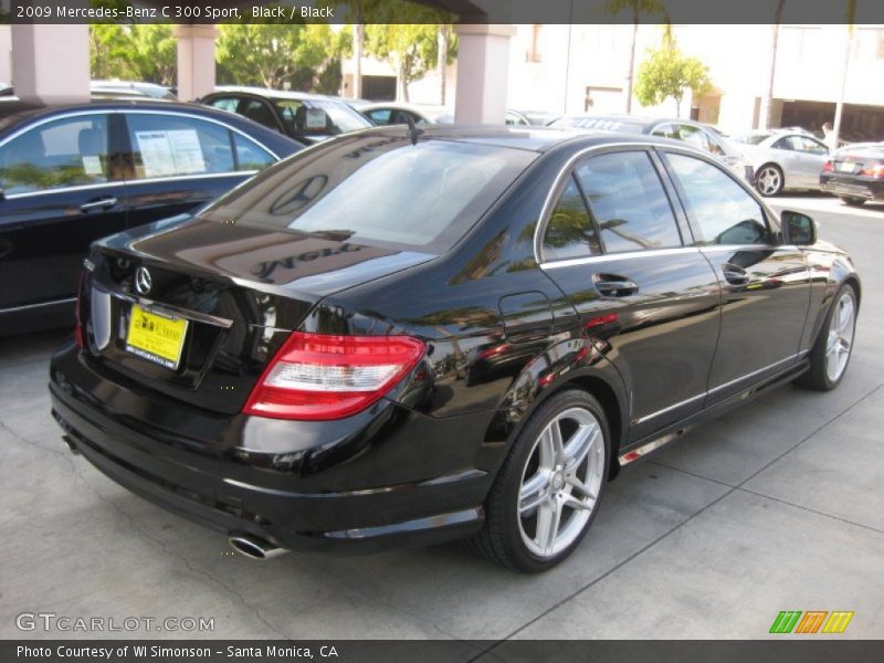 Black / Black 2009 Mercedes-Benz C 300 Sport