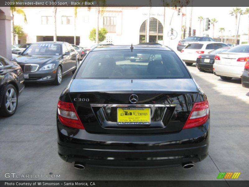 Black / Black 2009 Mercedes-Benz C 300 Sport