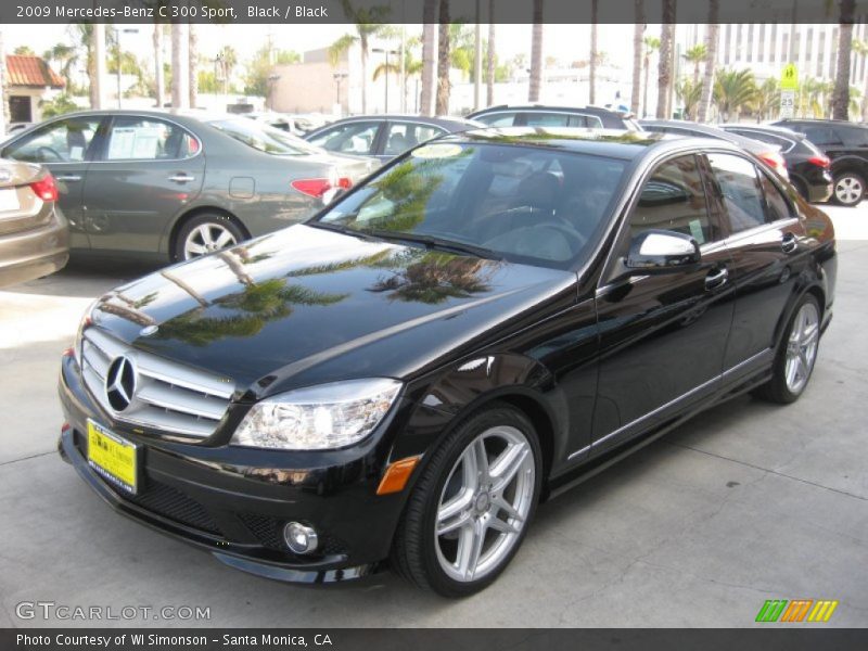 Black / Black 2009 Mercedes-Benz C 300 Sport