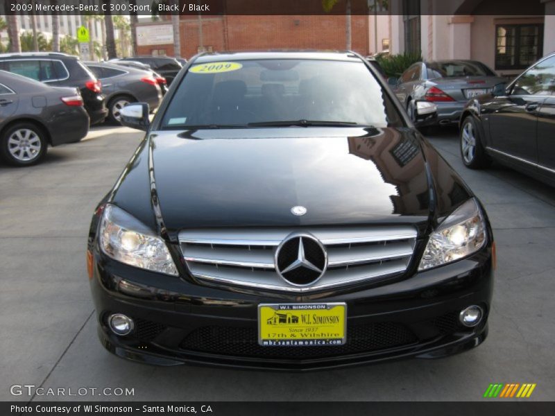 Black / Black 2009 Mercedes-Benz C 300 Sport