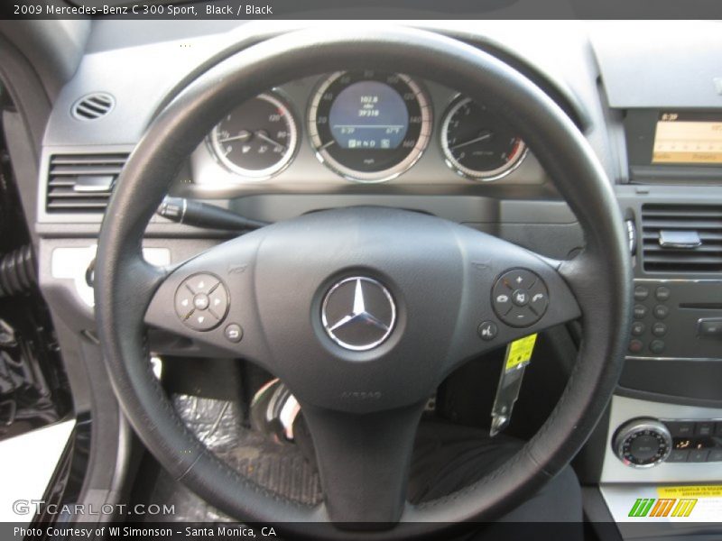 Black / Black 2009 Mercedes-Benz C 300 Sport