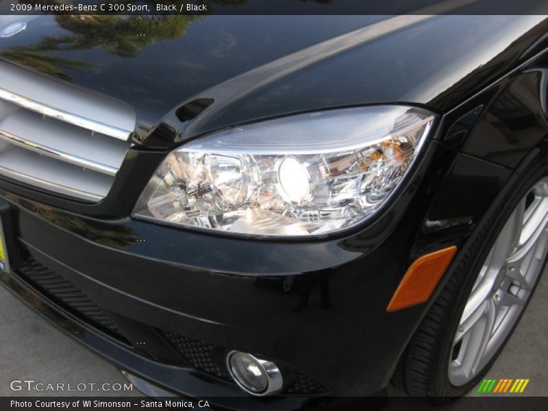 Black / Black 2009 Mercedes-Benz C 300 Sport
