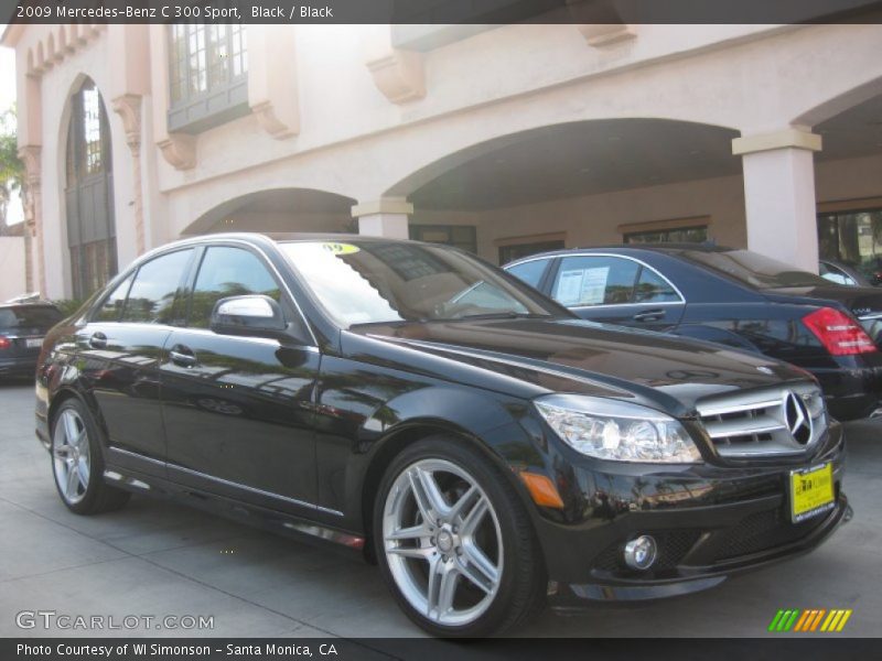 Black / Black 2009 Mercedes-Benz C 300 Sport