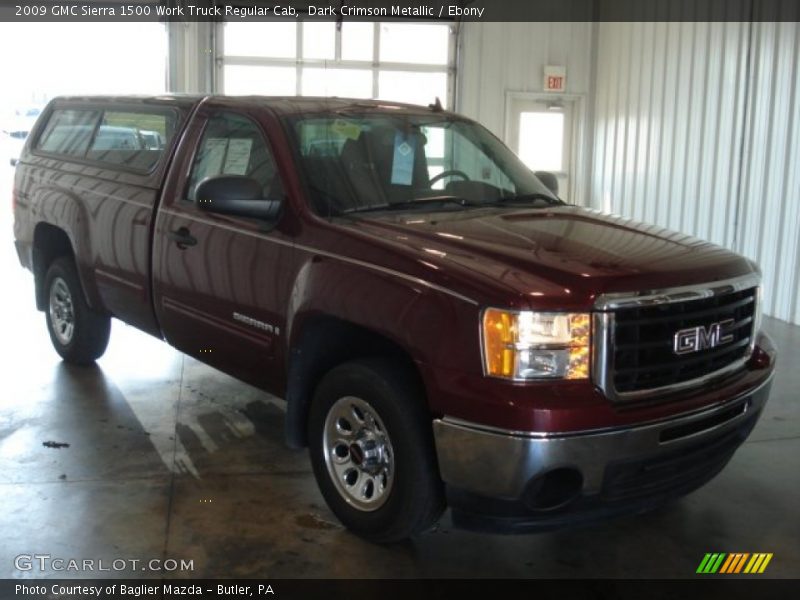 Dark Crimson Metallic / Ebony 2009 GMC Sierra 1500 Work Truck Regular Cab