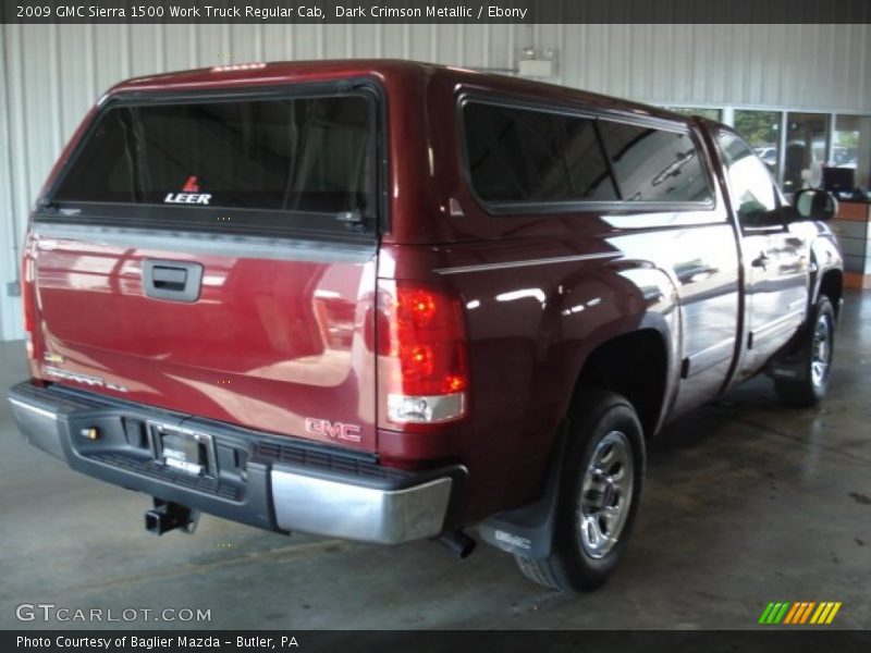 Dark Crimson Metallic / Ebony 2009 GMC Sierra 1500 Work Truck Regular Cab