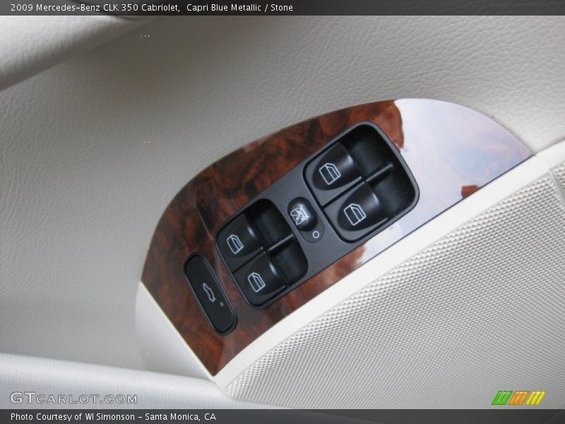 Capri Blue Metallic / Stone 2009 Mercedes-Benz CLK 350 Cabriolet