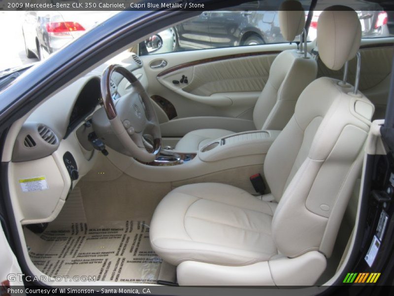Capri Blue Metallic / Stone 2009 Mercedes-Benz CLK 350 Cabriolet