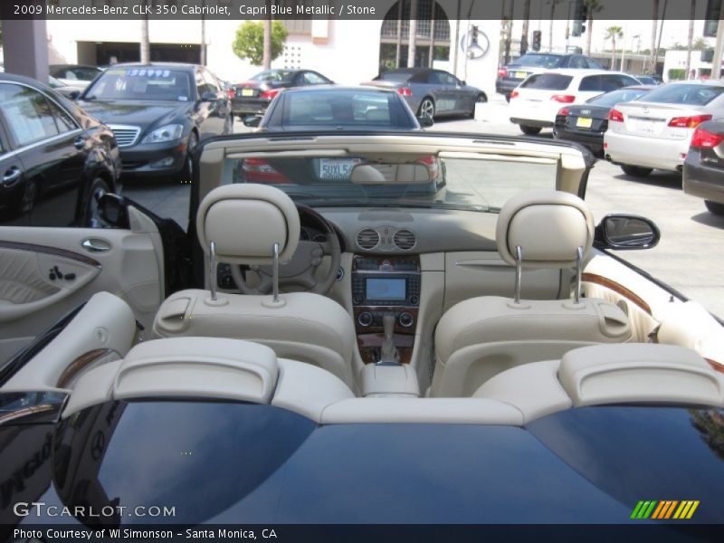 Capri Blue Metallic / Stone 2009 Mercedes-Benz CLK 350 Cabriolet