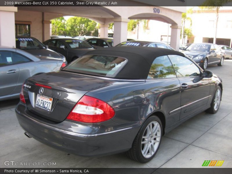 Steel Grey Metallic / Ash 2009 Mercedes-Benz CLK 350 Cabriolet