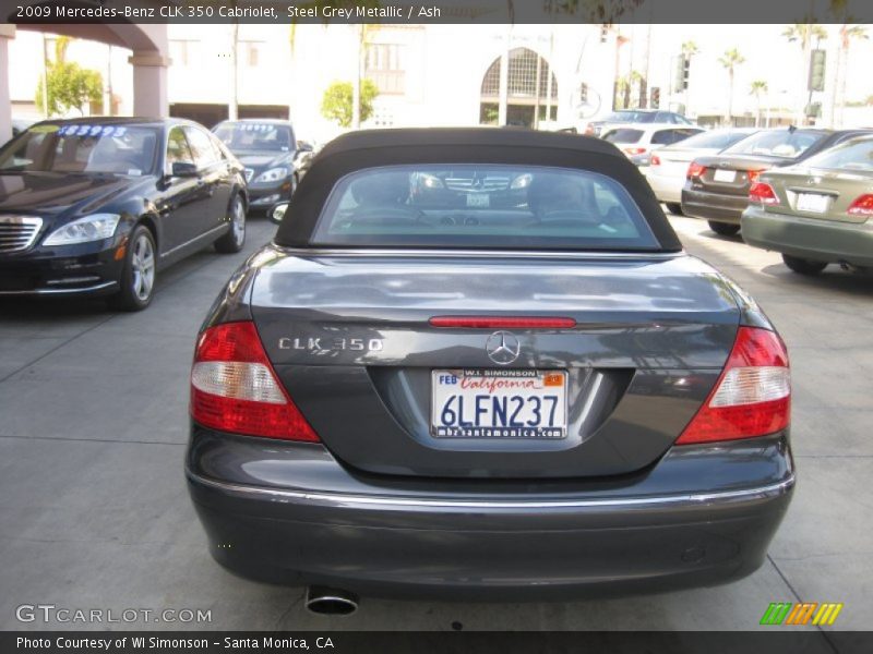 Steel Grey Metallic / Ash 2009 Mercedes-Benz CLK 350 Cabriolet