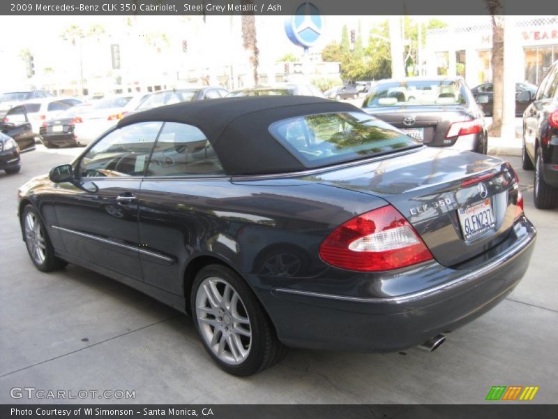Steel Grey Metallic / Ash 2009 Mercedes-Benz CLK 350 Cabriolet