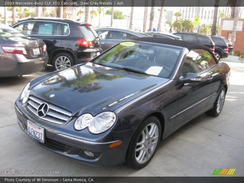 Steel Grey Metallic / Ash 2009 Mercedes-Benz CLK 350 Cabriolet