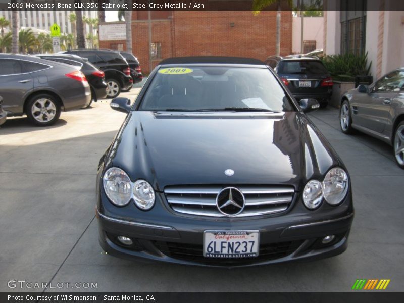 Steel Grey Metallic / Ash 2009 Mercedes-Benz CLK 350 Cabriolet