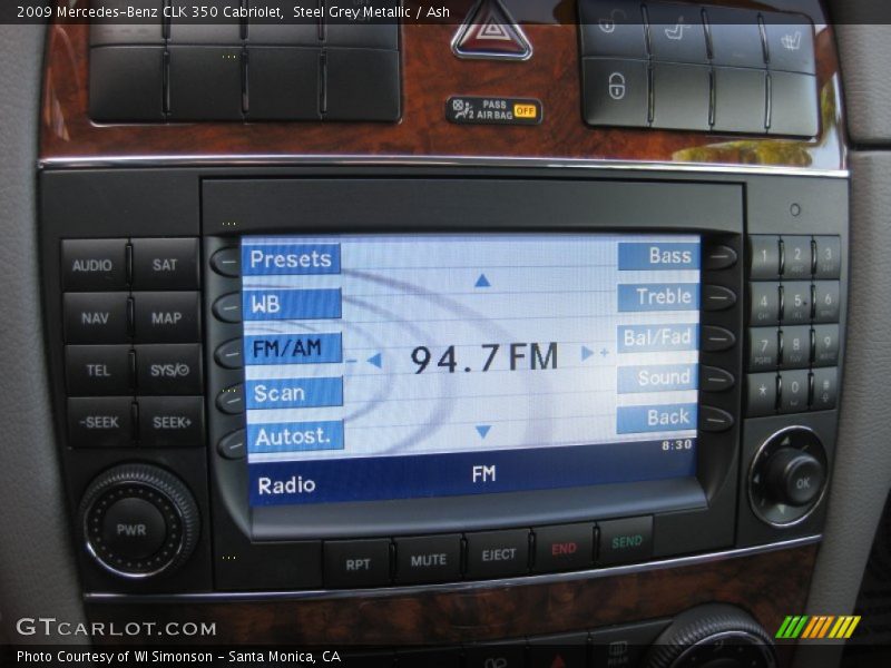 Steel Grey Metallic / Ash 2009 Mercedes-Benz CLK 350 Cabriolet