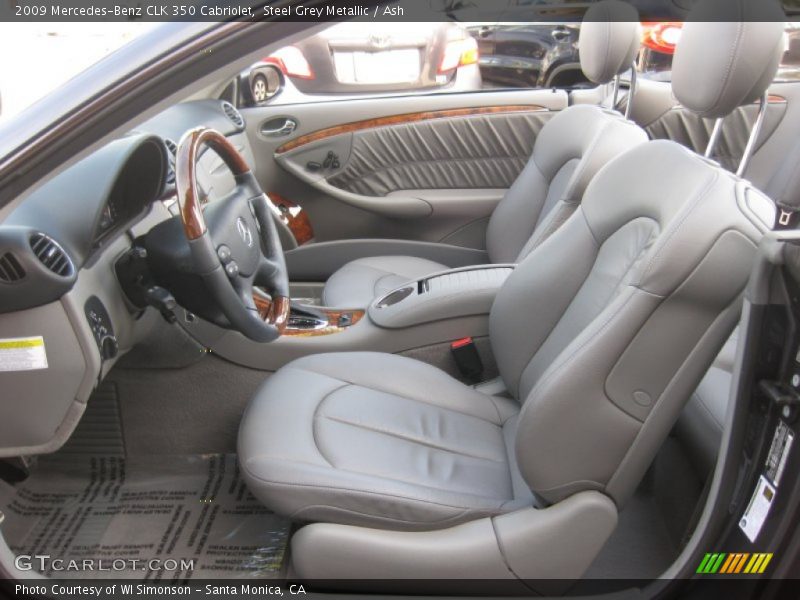 Steel Grey Metallic / Ash 2009 Mercedes-Benz CLK 350 Cabriolet