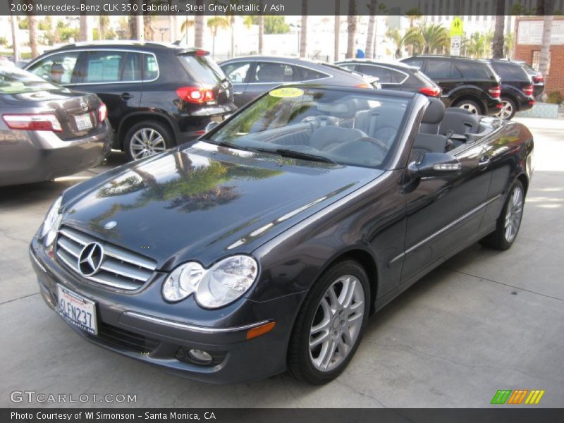 Steel Grey Metallic / Ash 2009 Mercedes-Benz CLK 350 Cabriolet