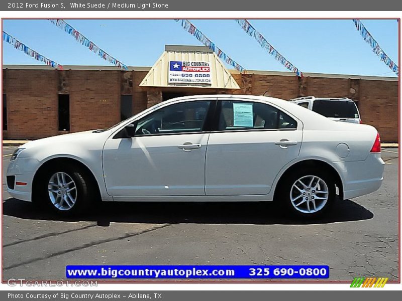 White Suede / Medium Light Stone 2012 Ford Fusion S