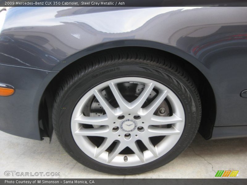 Steel Grey Metallic / Ash 2009 Mercedes-Benz CLK 350 Cabriolet