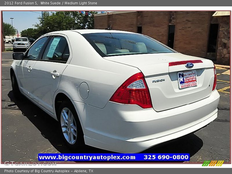 White Suede / Medium Light Stone 2012 Ford Fusion S